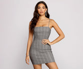 Pretty In Plaid Woven Mini Dresses